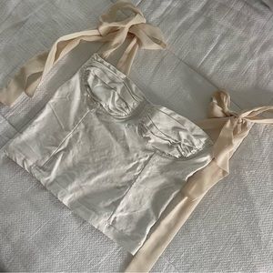 White bustier top size small